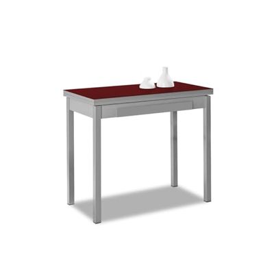 ASTIMESA Boekstijl: keukentafel, metaal, bordeaux, 90 x 50 cm