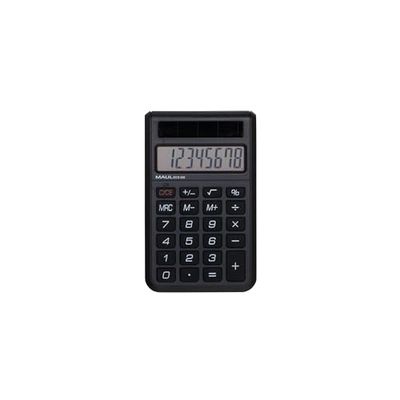 MAUL Calcolatrice ECO 250 | Calcolatrice solare ecologica con 8 cifre | Angelo blu/uz116 | Grande calcolatrice da tavolo professionale per ufficio, scrivania, scuola | 80% plastica riciclata, nero