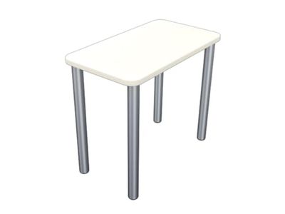 ORLANDINI Mesa de aglomerado de madera color marfil y bordes perimetrales en ABS, 43530
