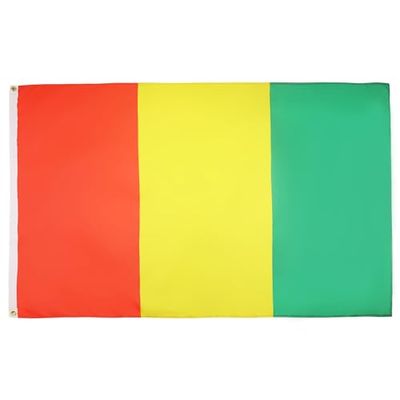 BANDERA de GUINEA 150x90cm - BANDERA GUINEANA 90 x 150 cm - AZ FLAG