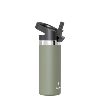 Super Sparrow Vattenflaska - 500ml - Rostfritt Stål Vattenflaska - Termos Standard Mun - Giftfri BPA-Fri - Perfekt Som Sportflaska