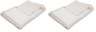 Babycalin Couverture Écru 75 x 100 cm (Lot de 2)
