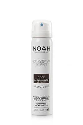 NOAH Light Brown Hair Root Concealer Spray – Instant Grey Root Cover, Lightweight & Non-Greasy, Long-Lasting & Easy to Wash Out - With Panthenol for Hydration & Hair Strengthening - 75ml