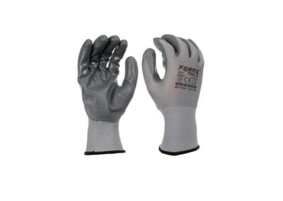 DRW Guantes Trabajo nitrilo sin Costura 4121X Grip 13 Grises 12 Juegos Talla XL