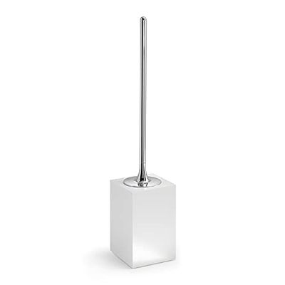 Gedy G-Bangkok White, Dimensions and Weight: 47.2 x 9.4 x 9.4 cm & 0.7 kg, Toilet Made of Resin and Sand, Bathroom Brush Design by R&S, 2 Year Warranty, Unica