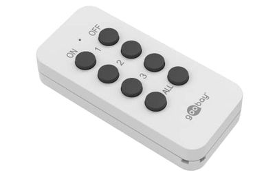 Goobay 58691 Afstandsbediening als uitbreiding of vervanging voor de draadloze stopcontactset, 1 x afstandsbediening, wit