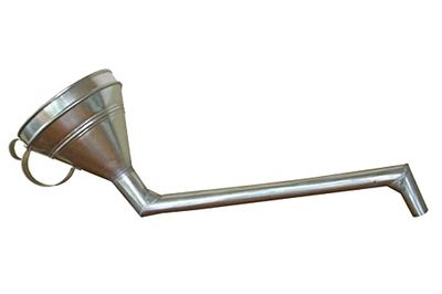 Samoa Hallbauer WTW 180 - Embudo angular (180 mm de diámetro, embudo de hojalata, caño de 45 cm, colador de latón macizo) 30320