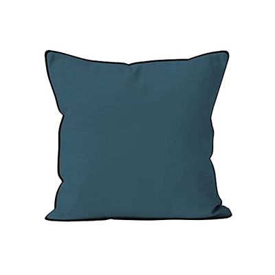 Soleil d'ocre Cojín de Microfibra Lavada Boheme, Azul (Celadón), 60 x 60 cm