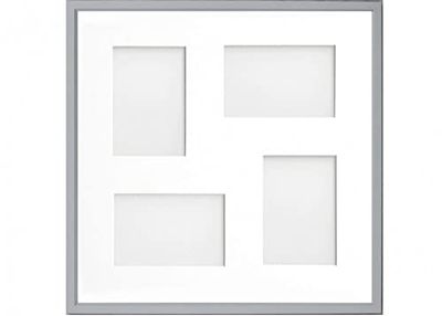 Frame Company Drayton Multi Aperture Photo Frame, Grey, 40x40cm for 6x4 inch (x4 mix)