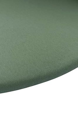 Meyco Baby Uni lenzuolo per il materasso del box (lenzuolo in morbido jersey di qualità, perfetta vestibilità grazie all'elastico su tutto il perimetro, dimensioni: circa 90/95 cm), verde bosco