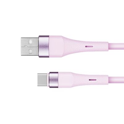 Kruger&Matz USB-kabel - USB typ C 1 m silikon rosa KM1268-1P