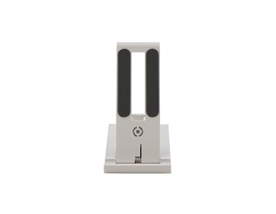 Celly, Desk Holder, Supporto Cellulare Fino a 7", Struttura Richiudibile, Porta Cellulare con Regolazione Inclinazione, Compatibilità Universale, Colore Bianco