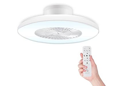 Beper P206VEN650 Ventilador Techo Silencioso, 60 cm - Ventilador Techo con Luz LED y Mando Distancia