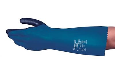 Ansell AlphaTec 04-005 Guantes de Trabajo de Seguridad, Protección Mecánica, Talla 8 (M), Azul (12 Pares)