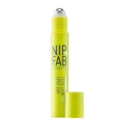 Nip + Fab Teen Skin Fix Spot Zap Gel de rosto com ácido salicílico, Hamamelis, extrato de Wasabi, eliminação de manchas, prevenção de acne, limpeza de poros, 15 ml
