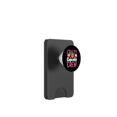 Crazy Cupcake Crew Design For Girls And Women PopSockets PopWallet for MagSafe