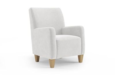 CAVADORE Fauteuil Vida/Fauteuil rembourré au Design Tendance / 74 x 93 x 81 cm/Microfibre Blanc