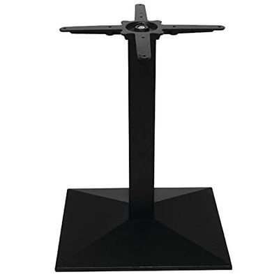 Bolero Pied rectangulaire en fonte, noire, taille : 729 mm (H) x 550 mm (L) x 400 mm (P), convient aux plateaux de table de 1 100 x 700 mm, GH449