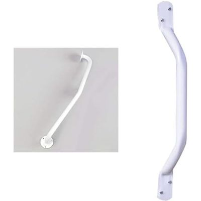 NRS Healthcare Newel Post Left Handed Grab Rail & Offset Flat End Grab Rail