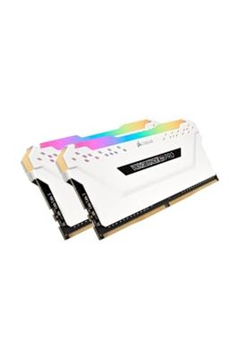 Corsair Vengeance RGB Pro - Kit de Memoria Entusiasta 16 GB (2 x 8 GB), DDR4, 2666 MHz, C16, XMP 2.0, Iluminación LED RGB, Blanco