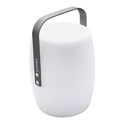 Lumisky Lucy Rock, draadloze lantaarn, met aluminium handgreep, warmwit/wit, dimbaar, hoogte 31 cm