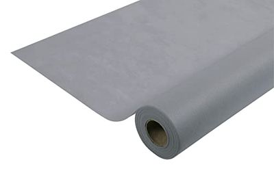 Disposable spun bound non-woven tablecloth - Roll 10 M long X 1.20 M wide - Tear-proof, water-repellent and wipe able material - Ash gray (bright)