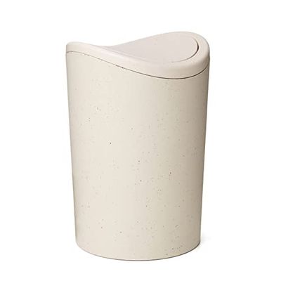TATAY Poubelle Salle Bain avec Couvercle Basculant | Design Compact et Moderne | Plastique Résistant et Facile à Nettoyer | Fabriquée en Espagne avec Capacité 6L | 19 x 19 x 28 cm – Ecohome