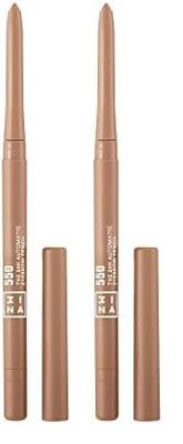 3INA MAKEUP - The 24H Automatic Eyebrow Pencil 550 - Blond - Crayon Sourcils -24H Longue Tenue et Imperméable - Mine Rétractable Ultra Précis - Taille-Crayon Intégrée - Vegan - Cruelty Free (Lot de 2)