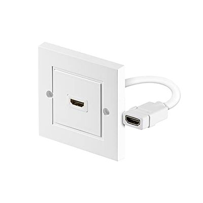 Goobay 51722, Tomada de parede HDMI tipo A, branco