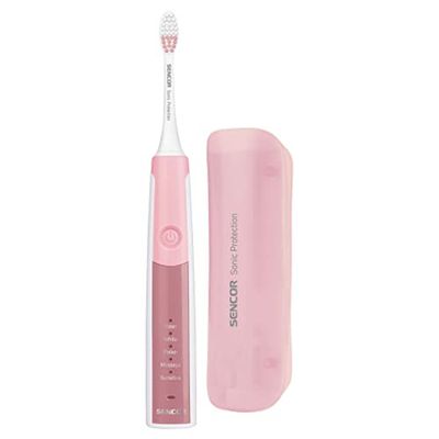 Brosse à Dents Sonique Électrique avec 45000 Vitesse de Brossage, Rose