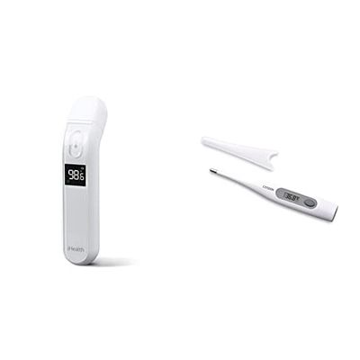 iHealth thermomètre pour adultes par ihealth & Citizen CTA303 Thermomètre antibactérien médical numérique résistant à l'eau avec alarme de fièvre
