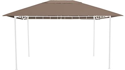 GRASEKAMP kwaliteit sinds 1972 48117 vervangend dak 3x4m taupe voor tuinpaviljoen antiek paviljoen partytent, bruin