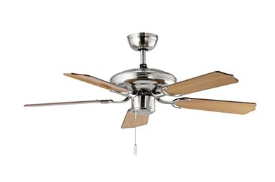 Dekon 38 030 Steel-Star XXL BC 803-XXL plafondventilator met 5 houten vleugels, 132 cm, beuken