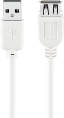 Câble Rallonge de Recharge USB 2.0 Hi-Speed, Blanc, 3m Longueur,Imprimante