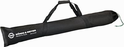 K&M 21422 Borsa da trasporto per 2 supporti per altoparlanti e monitor - in nylon, tessuto in lino, nero con logo K&M