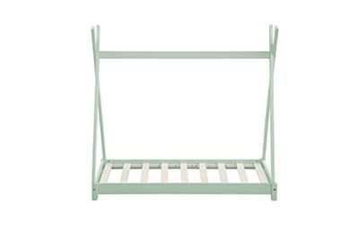 MUEBLIX.COM | Cama Infantil Tipi Tomas | Cama Infantil 70 x 140 cm | Color Menta | Estructura y Marco de Madera de Pino | Listones de Madera Contrachapada
