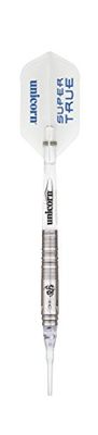 Unicorn Unisex Super True 90% Tungsten Soft Tip Darts, silver, 19G UK