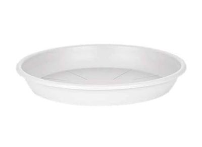 Plato para Maceta Ø200mm, Color Blanco, Ideal para Colocar Plantas y Recoger Exceso de Agua, protegiendo Superficies.