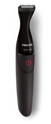 Philips MG1100 / 16 Recortadora de precisión 3 peines de barba y mini afeitadora - con pilas