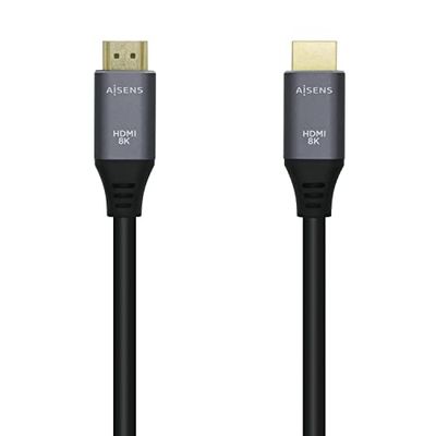 AISENS A150-0427 HDMI-kabel V2.1 Ultra High Speed/HEC 8K @60Hz 48Gbps, A/M-A/M, grijs/zwart 1,5m