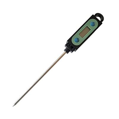 Tea Soul Termómetro de cocina digital | Lectura instantánea de la temperatura ● Sonda 12,5 cm ● Pantalla LCD ● Para carne, barbacoa, vino, leche, fritura de aceite, dulces, parrilla, alimentos, agua