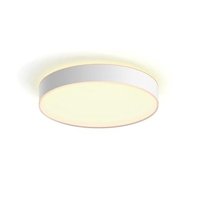 Philips Hue White Ambiance Denver, Plafoniera Smart, Grande, Bluetooh, 33.5 W, Telecomando Dimmer Switch Inlcuso, Bianca