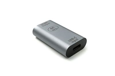 System-S HDMI-adapter 4K standaard aansluiting naar USB 3.1 type C vrouwelijke kabel in grijs