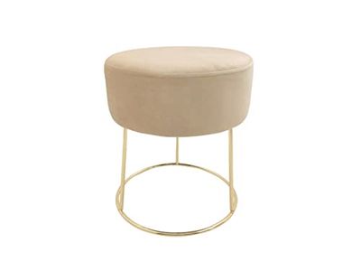 Echtwerk Taburete Marilyn con Superficie de Terciopelo, 35,5 x 35,5 x 40,5 cm, hasta 150 kg, Color Crema