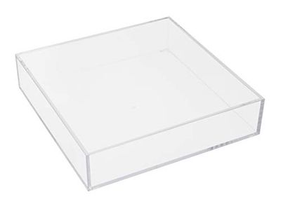 Compactor Cristal RAN6315 Organisateur de Maquillage et Bijoux carré en polystyrène 20 x 20 x 5 cm Transparent