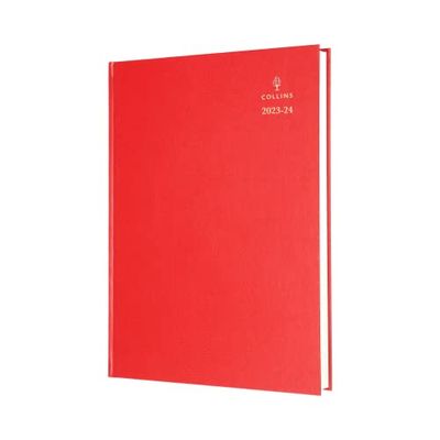 Collins Standard Desk Agenda académique 2023-2024 semainier 2023-24 format A4 (rendez-vous) Agenda scolaire collégial ou universitaire de juillet 2023 à juillet 2024 Rouge 40M.15-2324