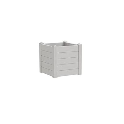 Teraplast Vaso Quadrato in Resina Trama 42X42 H40 Snow