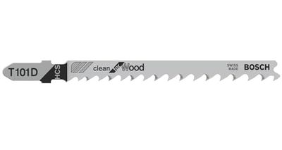Bosch 5x Stichsägeblatt T 101 D Clean for Wood (für weiches Holz, gerader Schnitt, Professional Zubehör Stichsäge)