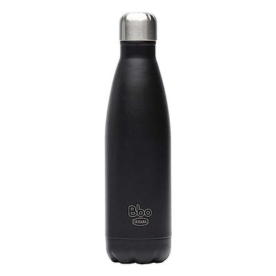 BBO Irisana Thermosfles, roestvrij staal, 500 ml, zwart + muggen