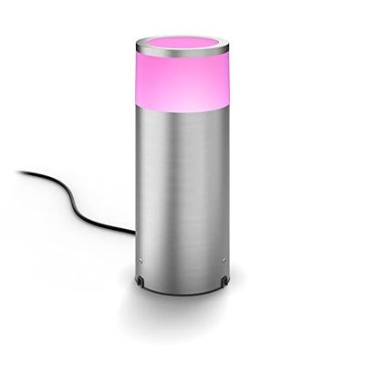 Philips Hue White and Color Ambiance Calla, Palo Smart LED, per Esterni, grande, LED integrato, Luce Bianca e Colorata Dimmerabile, 8W, Alluminio